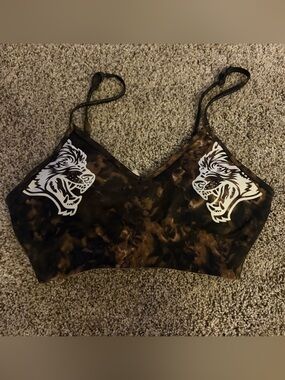Darc Limited Longline Collection Brown Tie Dye Sports Bra Size M